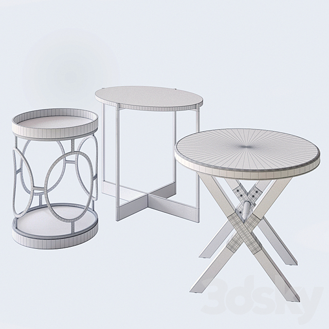 Bernhardt Clarendon Round End Tables 3DSMax File - thumbnail 3