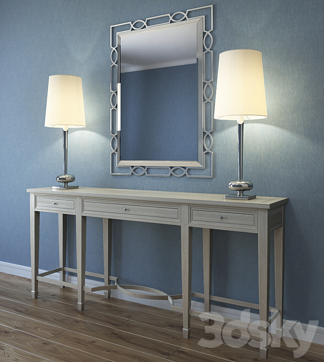 Bernhardt Criteria console table 3DS Max Model - thumbnail 2