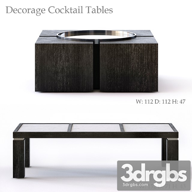 Bernhardt decorage cocktail tables 2 3dsmax Download - thumbnail 1