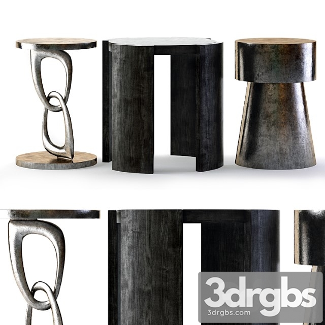 Bernhardt linea chairside tables 2 3dsmax Download - thumbnail 1