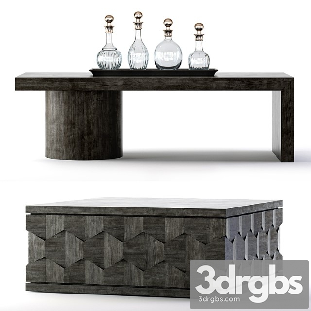 Bernhardt linea cocktail tables 2 3dsmax Download - thumbnail 1