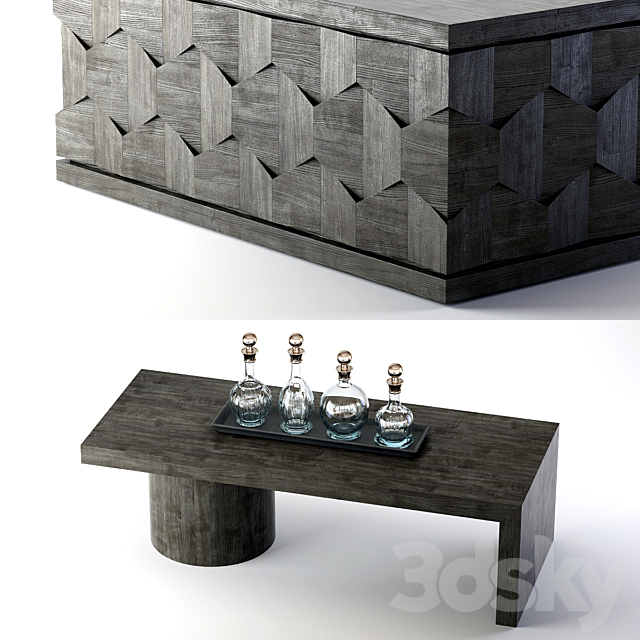 Bernhardt Linea Cocktail Tables 3DS Max Model - thumbnail 2