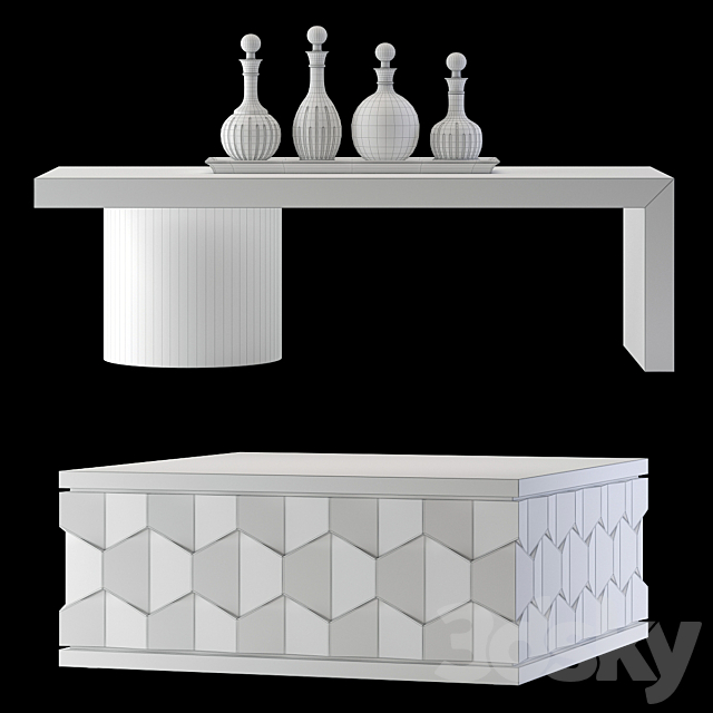 Bernhardt Linea Cocktail Tables 3DS Max Model - thumbnail 3