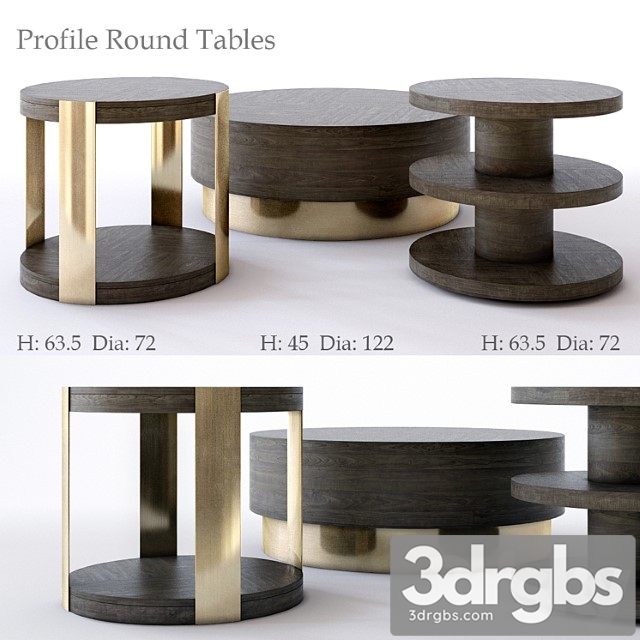 Bernhardt profile round tables 2 3dsmax Download - thumbnail 1