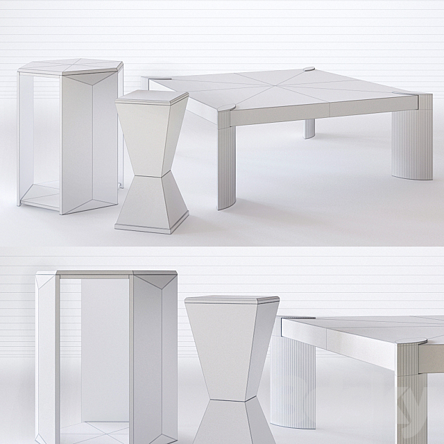 Bernhardt Profile Tables 3DS Max Model - thumbnail 3