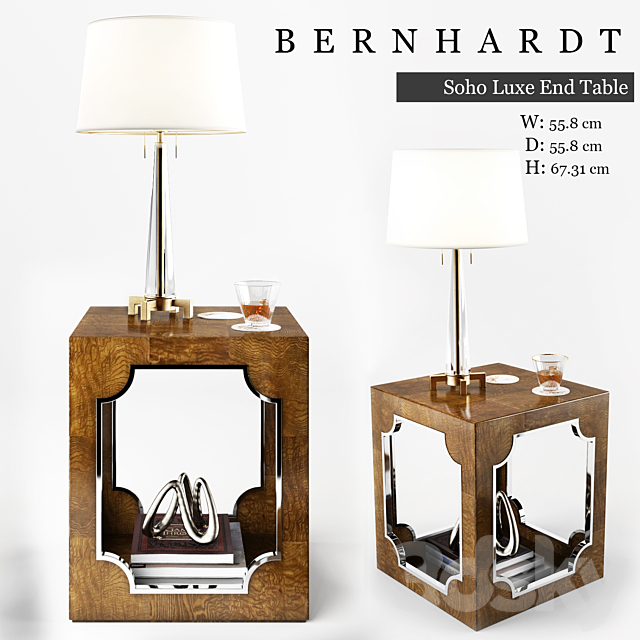 BERNHARDT Soho Luxe End Table 368-111 3DSMax File - thumbnail 1