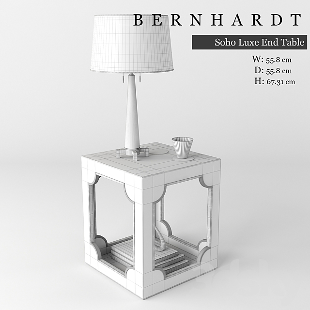 BERNHARDT Soho Luxe End Table 368-111 3DSMax File - thumbnail 2