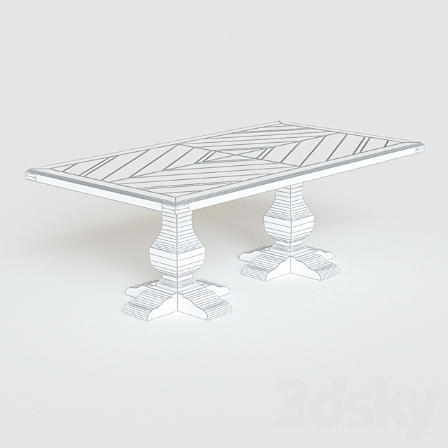 Bernhardt | Woodbury Cocktail Table 3DS Max Model - thumbnail 3