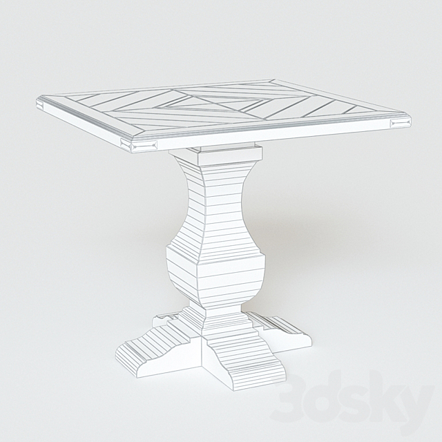 Bernhardt | Woodbury End Table 3DS Max Model - thumbnail 2