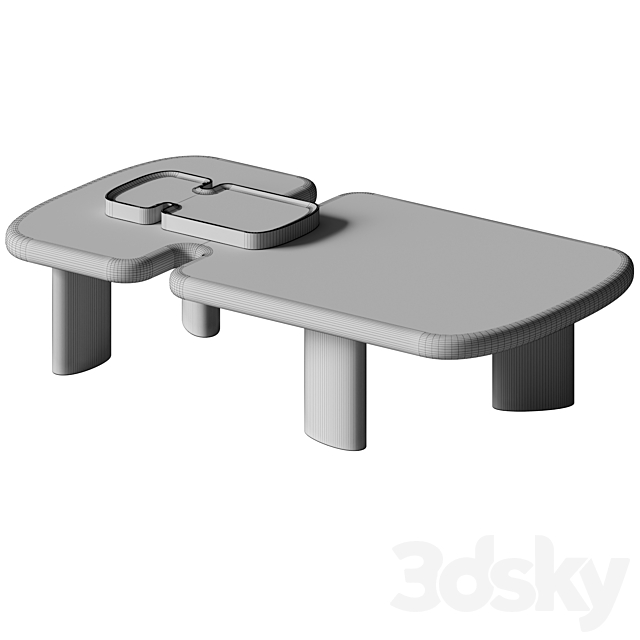 Bicephale by Ralph Pucci coffee table 3ds Max - thumbnail 2