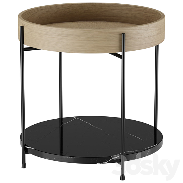 Black and beige coffee table 3ds Max - thumbnail 1