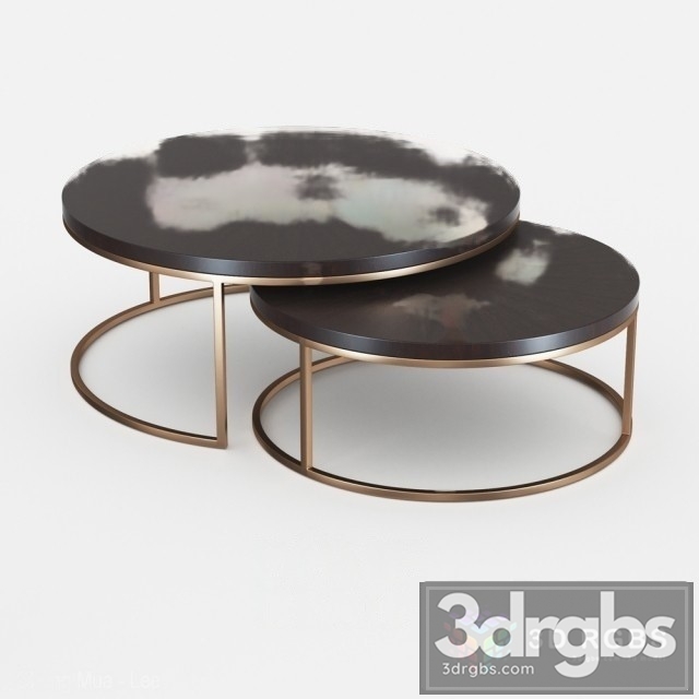 Black Ombre Glass Nesting Tables 3dsmax Download - thumbnail 1