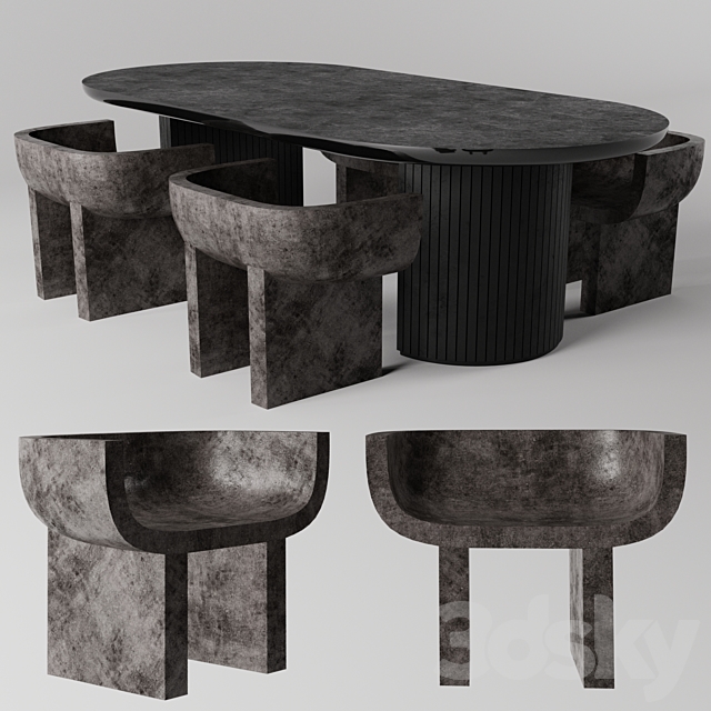 Black Table 3DSMax File - thumbnail 1