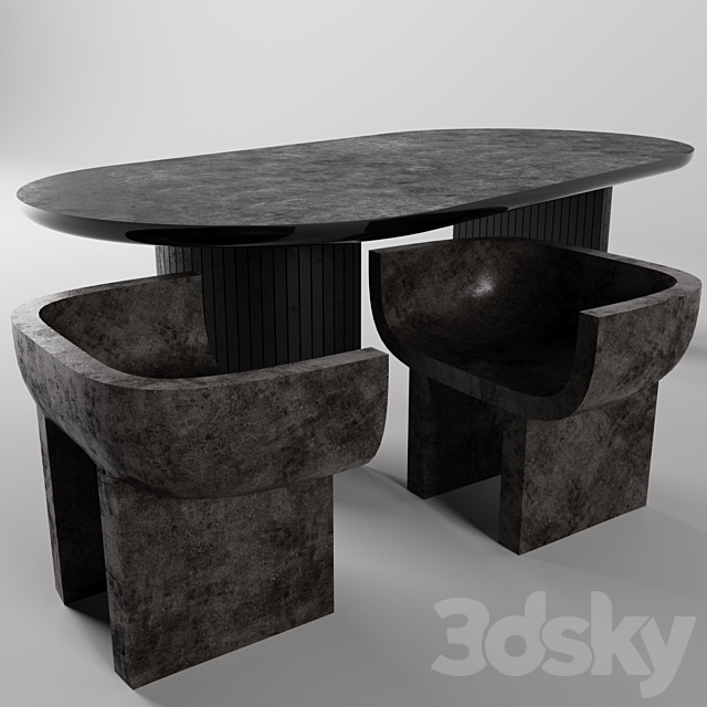 Black Table 3DSMax File - thumbnail 3