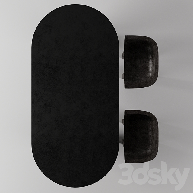 Black Table 3DSMax File - thumbnail 4