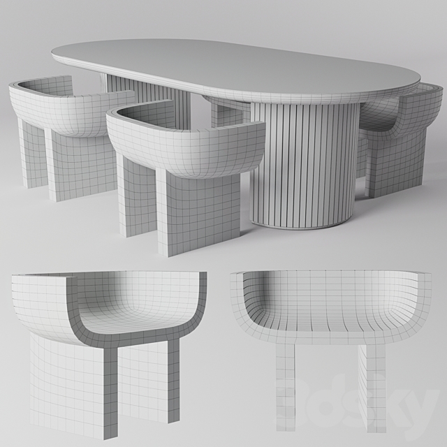 Black Table 3DSMax File - thumbnail 5