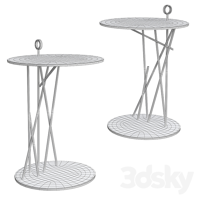 Black Tie TAO SIDE TABLE BY CLAUDIA CAMPONE AND MARTINA STANCATI 3DSMax File - thumbnail 2