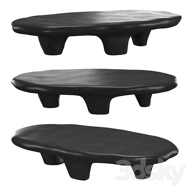 BLACK TRIPOD COFFEE TABLE 3ds Max - thumbnail 1