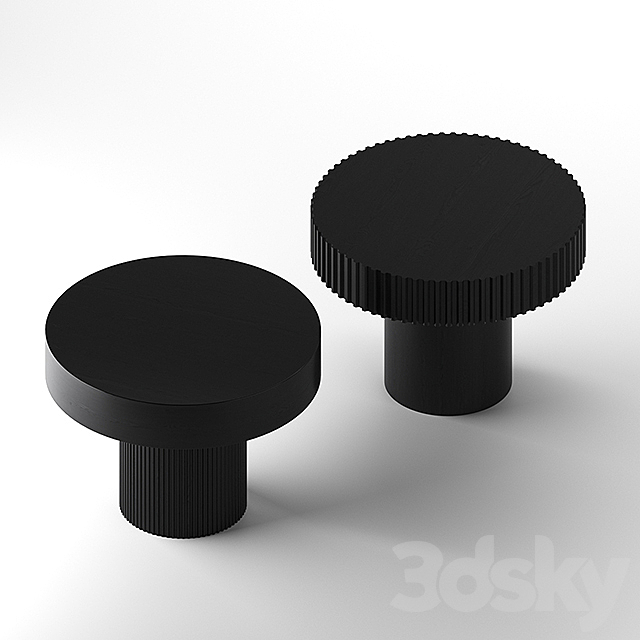 Black wooden coffee table 3DSMax File - thumbnail 3