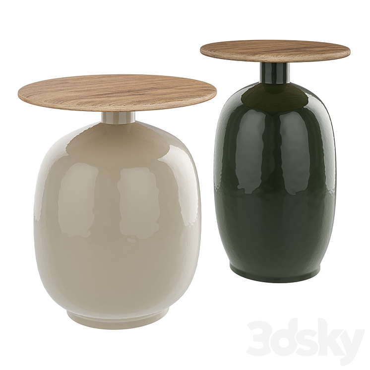 Blow Side Table Set by Gloster 3DS Max - thumbnail 1