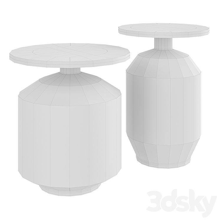 Blow Side Table Set by Gloster 3DS Max - thumbnail 2