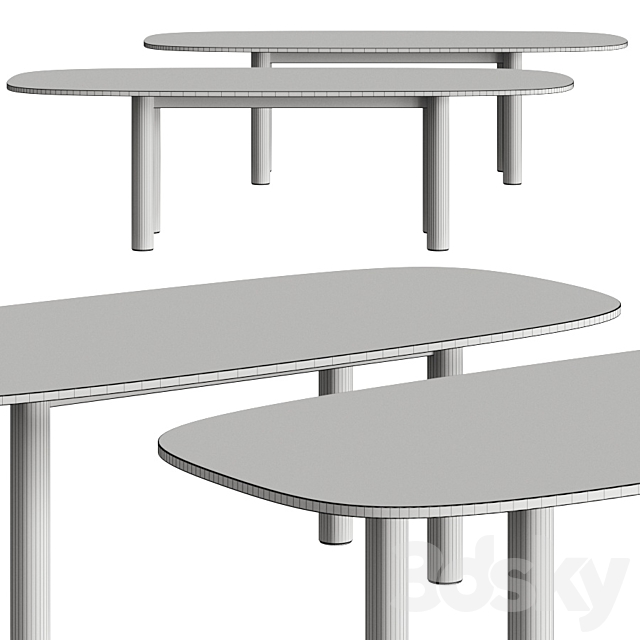 Blu Dot Good Times Dining Tables 3DSMax File - thumbnail 2