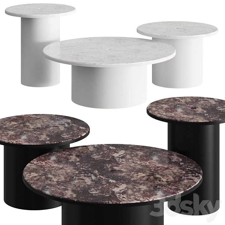 Blu Dot Plateau Coffee & Side Tables 3DS Max - thumbnail 1