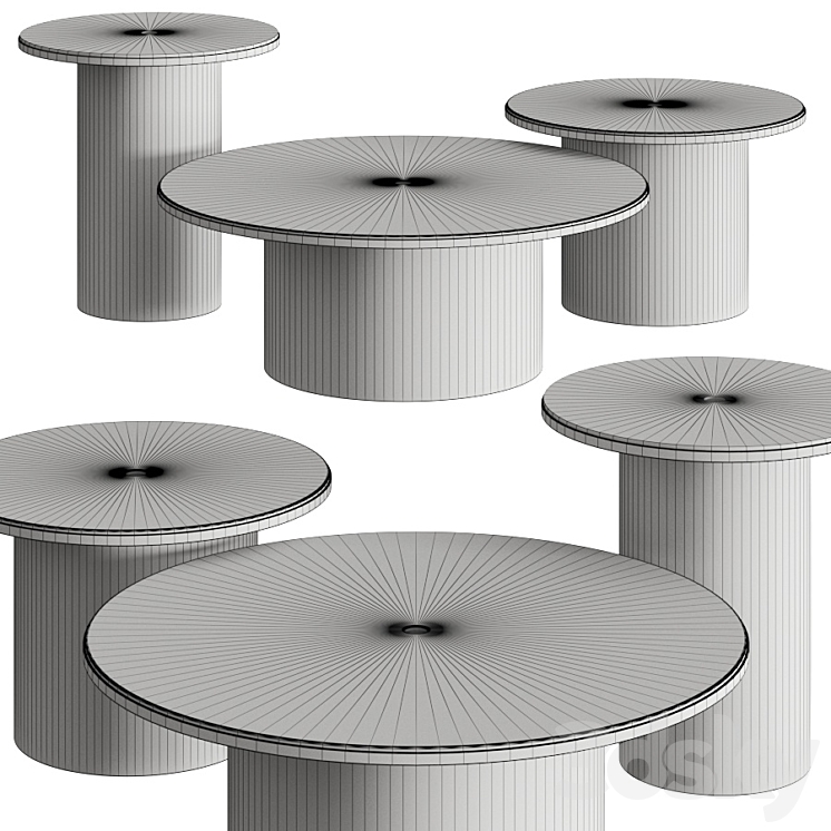 Blu Dot Plateau Coffee & Side Tables 3DS Max - thumbnail 2