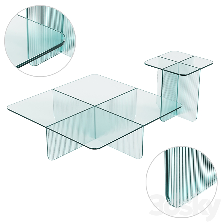 Blur Tables (2 Models) 3DS Max Model - thumbnail 1