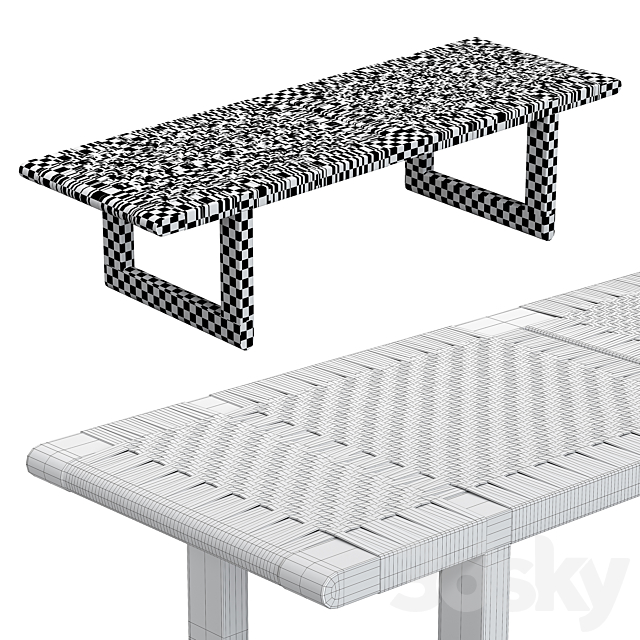 BM0488 Coffee Table 3DS Max Model - thumbnail 3