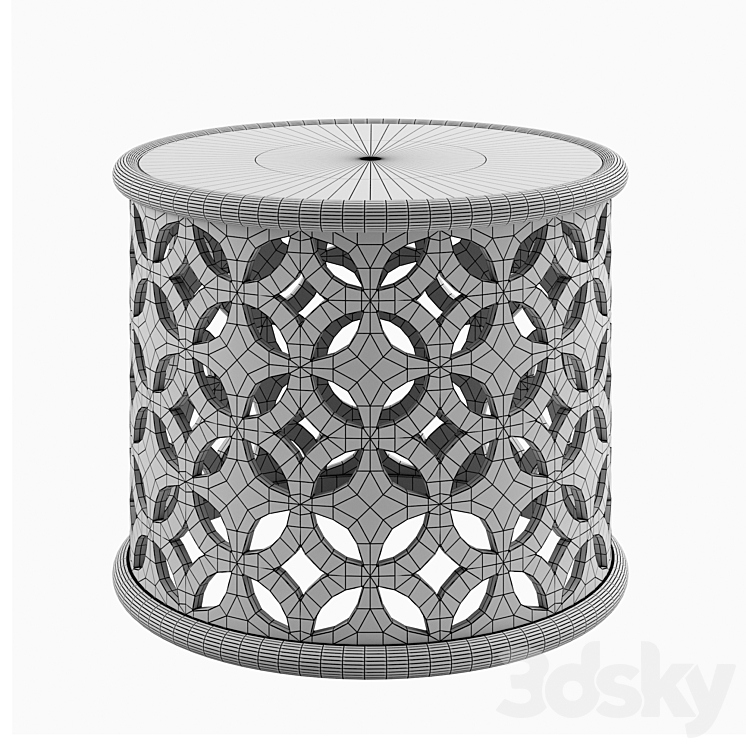 Boca do lobo side table 3DS Max Model - thumbnail 2