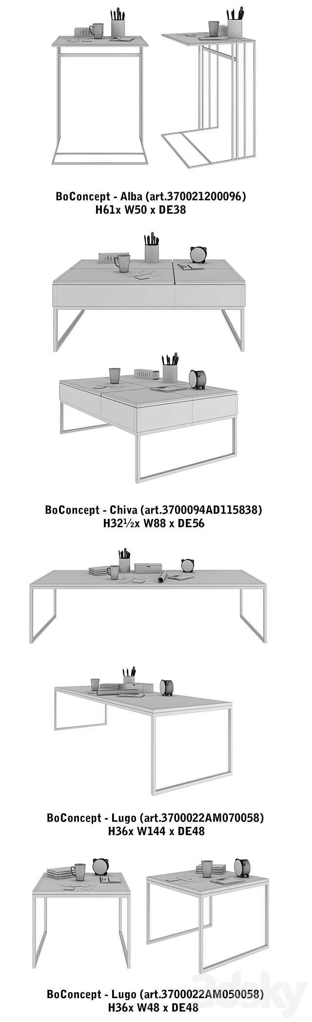 BoConcept | set 1 3ds Max - thumbnail 3