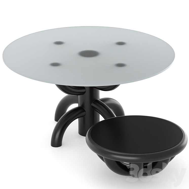 Bold Table Set by TOLGA SENCER 3DS Max Model - thumbnail 2