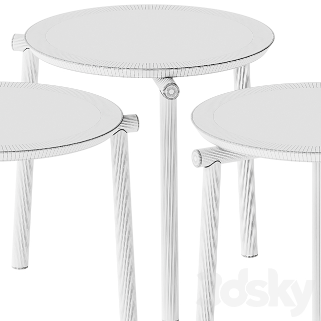 Bolzan Letti JACK Side Table 3dsMax Model - thumbnail 6