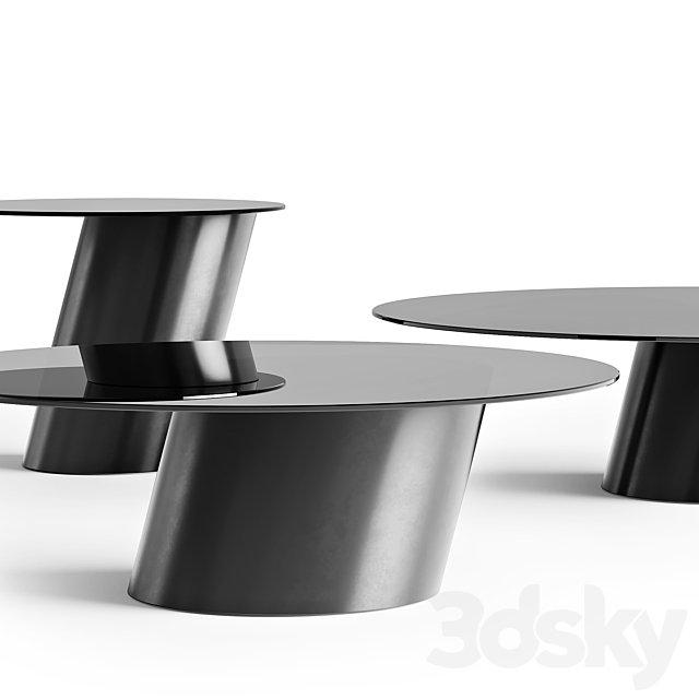 Bonaldo coffee tables Pisa 3DS Max Model - thumbnail 4