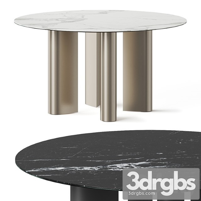 Bonaldo Geometric Round Dining Table 3dsmax Download - thumbnail 1