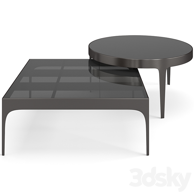 Bonaldo Passy coffee tables set 3DS Max Model - thumbnail 2