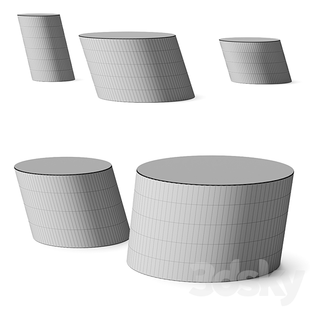 Bonaldo Pisa Coffee Tables 3ds Max - thumbnail 3