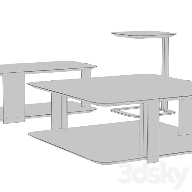 Bonaldo tables Paddle 3ds Max - thumbnail 3