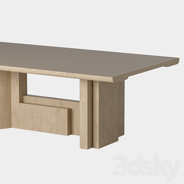 Boneau Dining Table 3ds Max - thumbnail 3