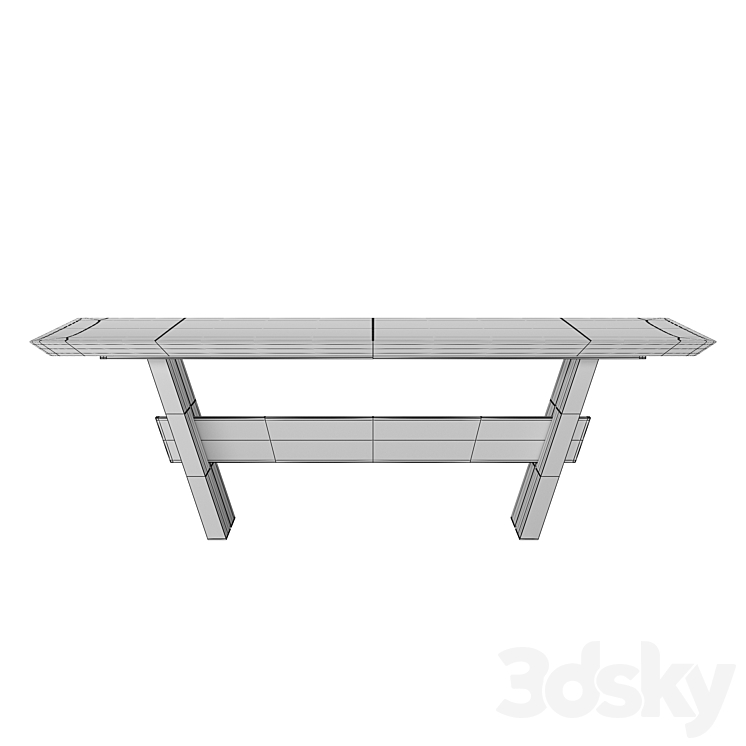 Bonham Dining Table in Dark Gray 3DS Max - thumbnail 2