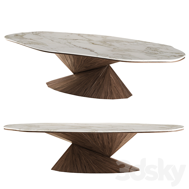 Bonsai Dining Table by Alma de Luce 3DS Max Model - thumbnail 2