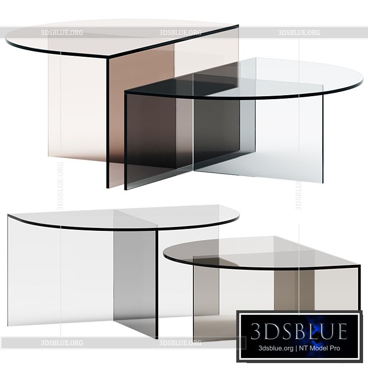 Botero Glass coffee table by NICOLINE 3DS Max - thumbnail 3