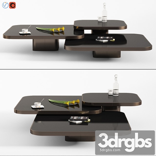 Bow coffee tables and side tables classicon 2 3dsmax Download - thumbnail 1