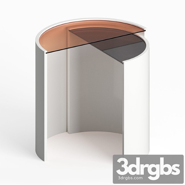 Bower contour side table set with glass tops - thumbnail 1