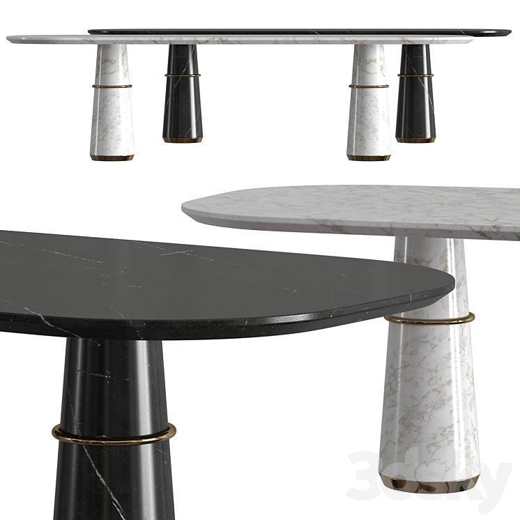 Brabbu Agra II Dining Tables 3DS Max - thumbnail 1