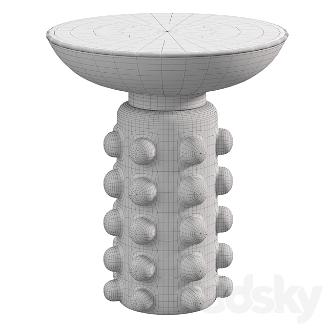 Brass Side Table 3ds Max - thumbnail 3