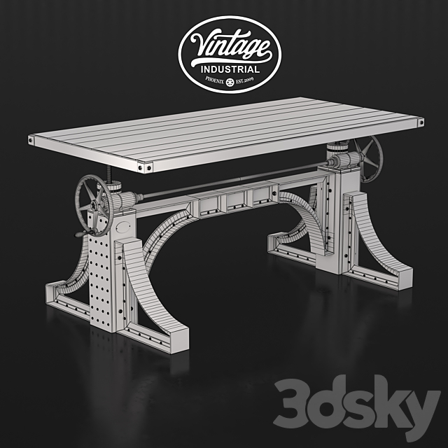 Bronx Crank Table 3DS Max Model - thumbnail 2