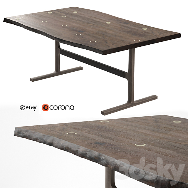 BRONZE SHAKER TABLE by Jeff Martin Joinery 3DSMax File - thumbnail 1