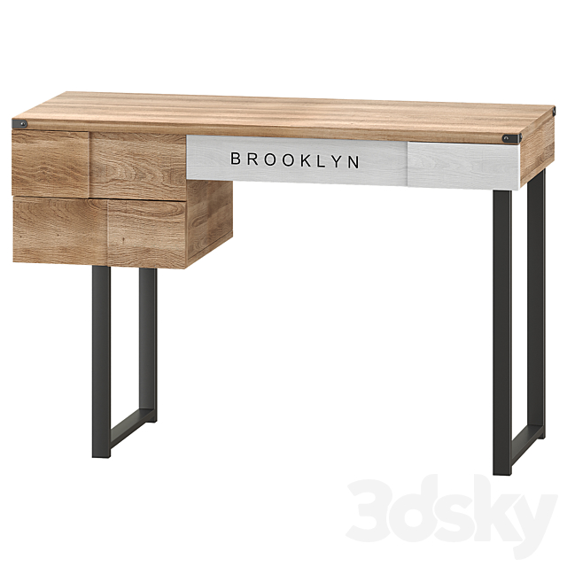 Brooklyn walnut writing desk 3DSMax File - thumbnail 1